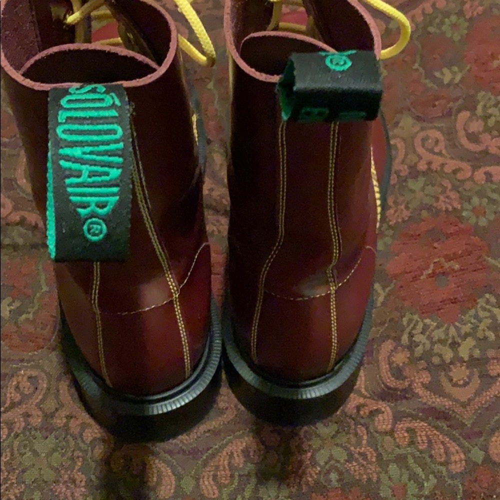 Solovair MIE steel-toe cherry red boots RARE - Picture 3 of 8